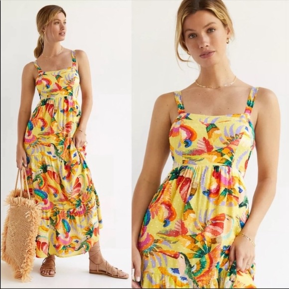 Anthropologie Dresses & Skirts - Anthropologie FarmRio Textured Tropical Maxi Dress. NWOT